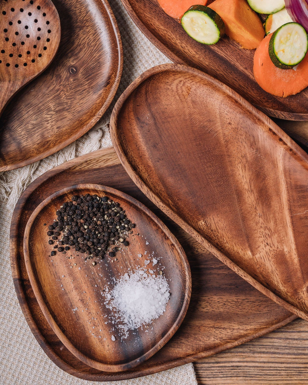 Acacia Wood Serving Trays