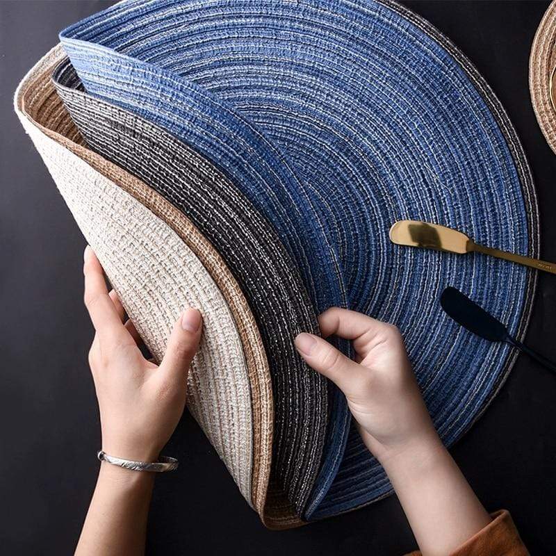 6 Set Linen Round Placemats or Coasters