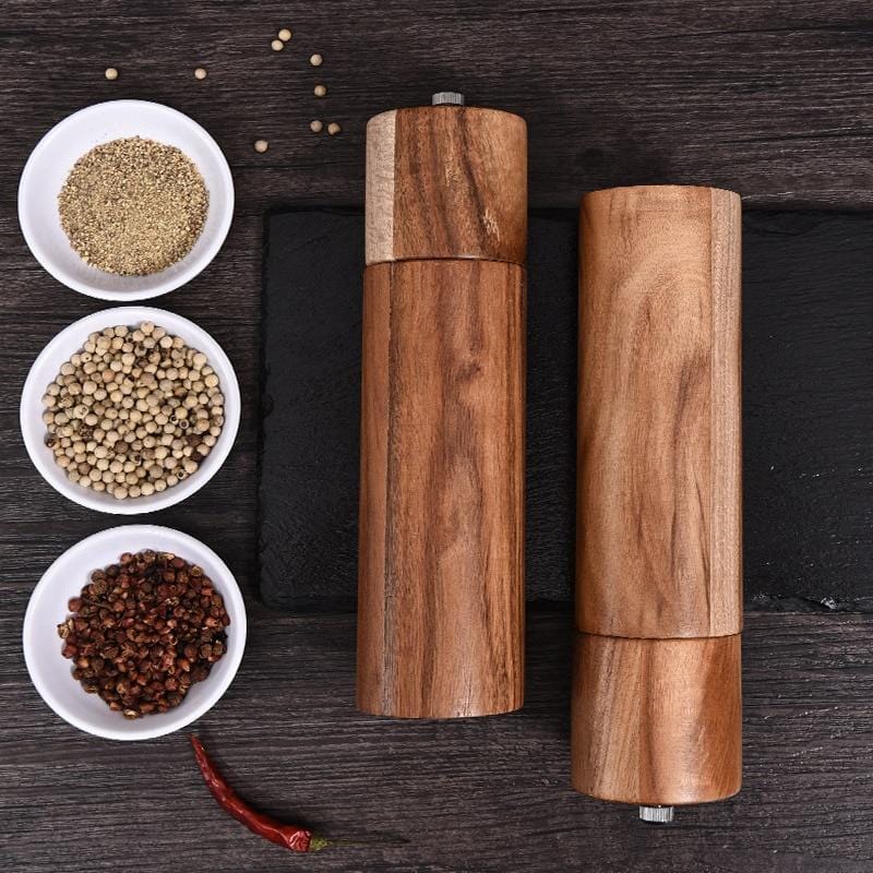 Acacia Wood Salt and Pepper Grinders